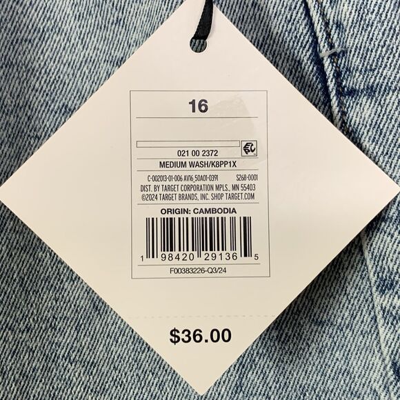 AVA & VIV Stone Wash Button Fly Ankle Jeans Sz 16 NWT Straight Leg Cuffs Hi-rise - Picture 7 of 14